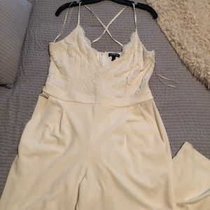 Express ivory jumpsuit